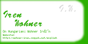 iren wohner business card